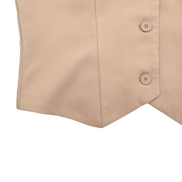 Abercrombie & Fitch Tan Women’s Vest – Button Front Tailored Waistcoat, Size M - Picture 5 of 8